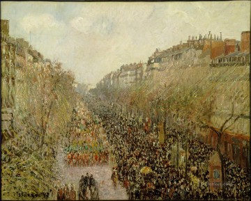  montmartre Works - boulevard montmartre mardi gras 1897 Camille Pissarro